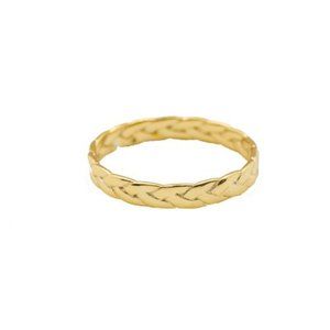 NWT Aubrey Braided Ring // 14k Gold Vermeil (size 6)